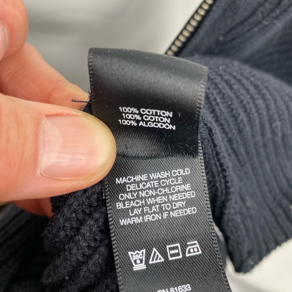 Kenneth Cole Black Ribbed Zip Cardigan - Picture 7 of 7